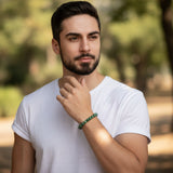 Bracelet Budstone “Équilibre et Patience” en perles de pierre naturelle ronde sur mesure