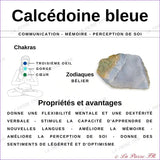 vertus du Bracelet pierre naturelle Calcédoine bleue