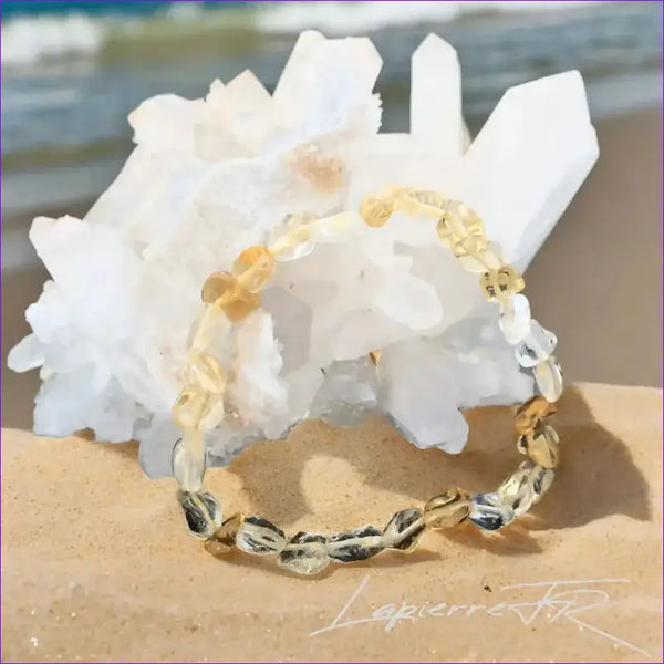Bracelet pierre roulée en Citrine - La Pierre FR