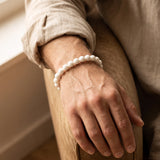 Bracelet Coquillage Blanc “Pureté et Harmonie” en perles naturelles sur mesure