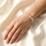 Bracelet Cristal de Roche Homme et Femme, Perles 6 ou 8 mm (Clarté)