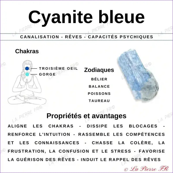 Bracelet pierre roulée en Cyanite bleue - La Pierre FR