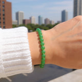 Bracelet Jade Vert “Chance et Harmonie” en perles de pierre verte sur mesure