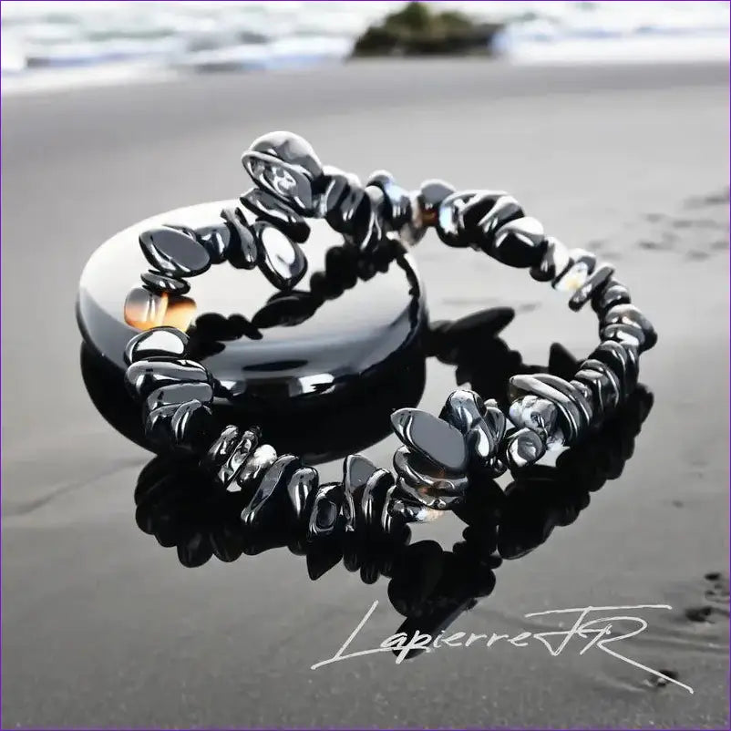 Bracelet en pierre Onyx noir - La Pierre FR