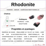 Bracelet en pierre Rhodonite - La Pierre FR