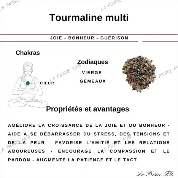 Bracelet en pierre Tourmaline multi - La Pierre FR