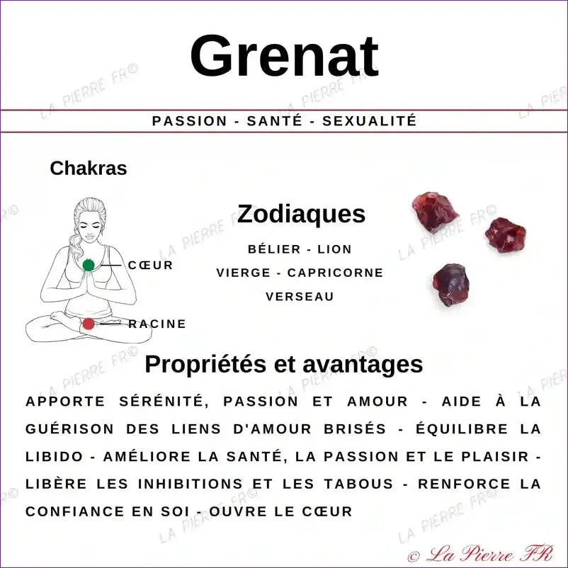 vertus du bracelet Grenat rouge - La Pierre FR
