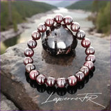 Bracelet Grenat Rouge Naturel (pierre rouge) Perles Rondes 6/8mm | Sur Mesure 12-18cm