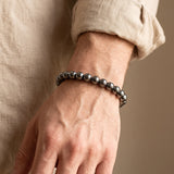 Bracelet Hématite Homme et Femme, Perles Rondes 6 ou 8 mm sur Mesure