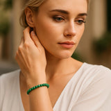 Bracelet Jade Vert “Chance et Harmonie” en perles de pierre verte sur mesure