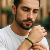 Bracelet Jade Vert “Chance et Harmonie” en perles de pierre verte sur mesure