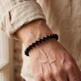 Bracelet Jais Noir Brillant, Perles de 6 ou 8 mm sur Mesure
