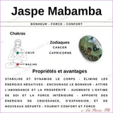 vertus du bracelet pierre naturelle Jaspe Mabamba - La Pierre FR