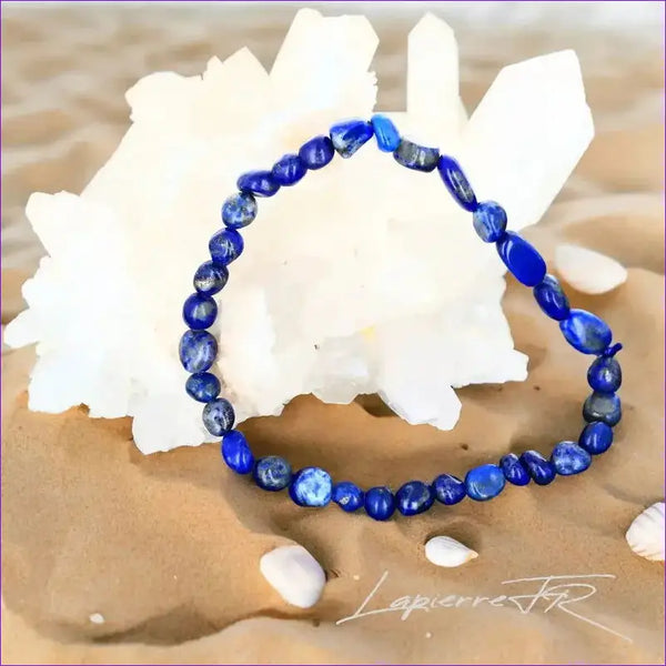 Bracelet pierre roulée en Lapis Lazuli - La Pierre FR