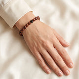 Bracelet Obsidienne Acajou, Pierre Marron Perles 6 ou 8 mm, Homme et Femme