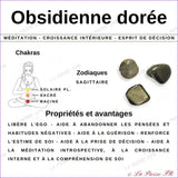 Vertus du bracelet en Obsidienne dorée 