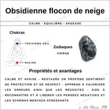 vertus du bracelet en perle d'obsidienne neige