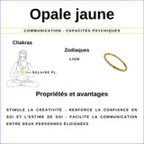 vertus du bracelet pierre naturelle Opale jaune - La Pierre FR