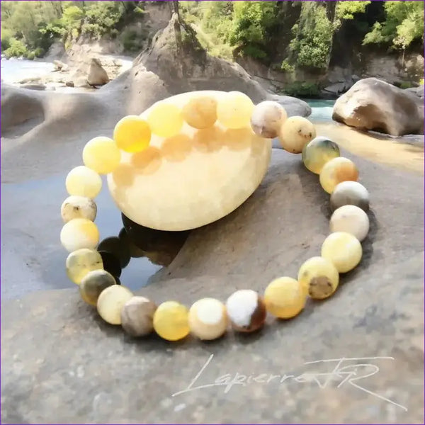 Bracelet pierre naturelle Opale jaune - La Pierre FR