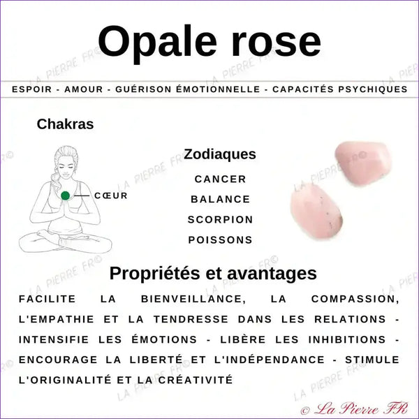 vertus du Bracelet en pierre naturelle Opale rose - La Pierre FR