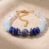 Bracelet Pierre Bleue CÉLIA®, Lapis-Lazuli, Sodalite, Aigue-Marine et Cristal