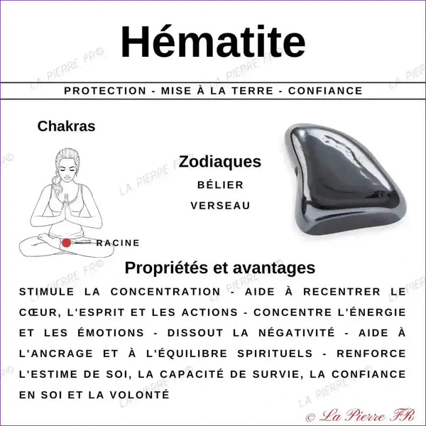 Bracelet pierre Hématite - La Pierre FR
