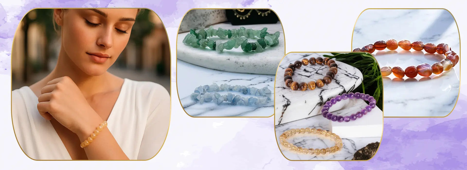 Bracelets lithothérapie en pierres naturelles pour l'énergie et le bien-être au quotidien