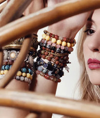 Bracelets de lithothérapie variés en perles rondes naturelles La Pierre Fr