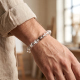 Bracelet Quartz à Chlorite, Perles Transparentes de 6 ou 8 mm