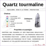 vertus du Bracelet pierre naturelle Quartz à Tourmaline noire 