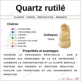 vertus du bracelet pierre naturelle Quartz rutile - La Pierre FR