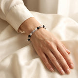 Bracelet Quartz Tourmaline, Protection Femme et Homme, Perles 6 ou 8 mm