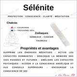 vertus du Bracelet pierre naturelle Sélénite 