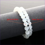 Bracelet lithothérapie sur mesure (12-18cm) en Sélénite naturelle (perles 6/8mm)