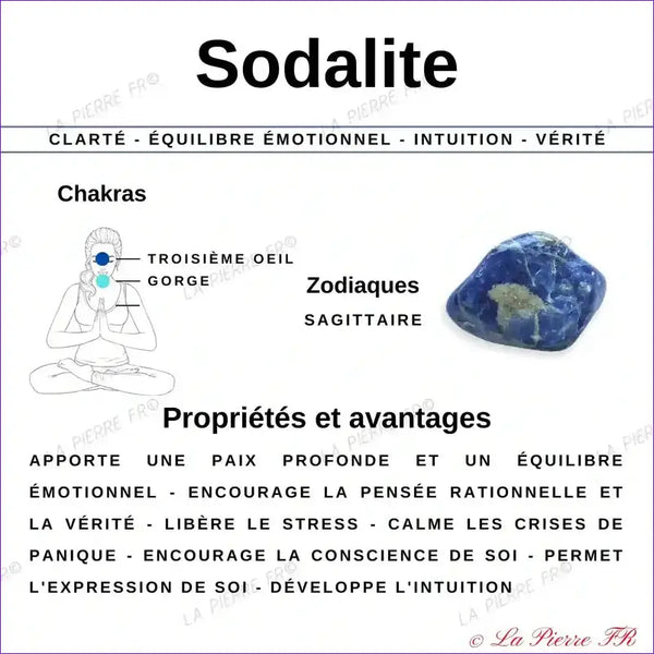 vertus du bracelet pierre naturelle Sodalite - La Pierre FR