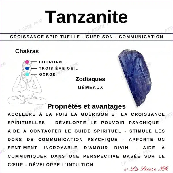 Bracelet pierre roulée en Tanzanite - La Pierre FR