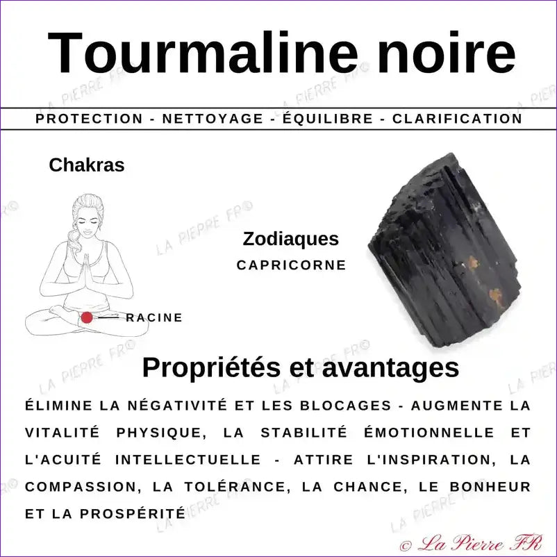 vertus du Bracelet pierre naturelle Tourmaline Noire - La Pierre FR
