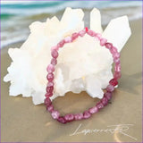 Bracelet pierre roulée en Tourmaline rose - La Pierre FR