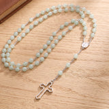 Chapelet Aventurine Verte, Perles 6 mm, Idée Cadeau Communion