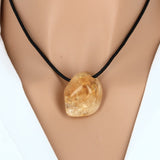 Pendentif pierre Citrine (roulée & percée)