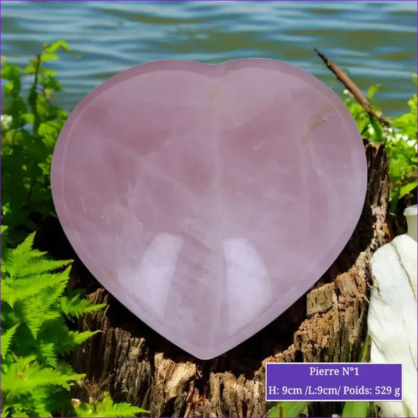 Cœur en Quartz Rose minéraux