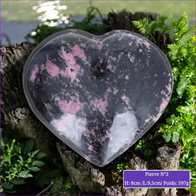Cœur en Rhodonite minéraux