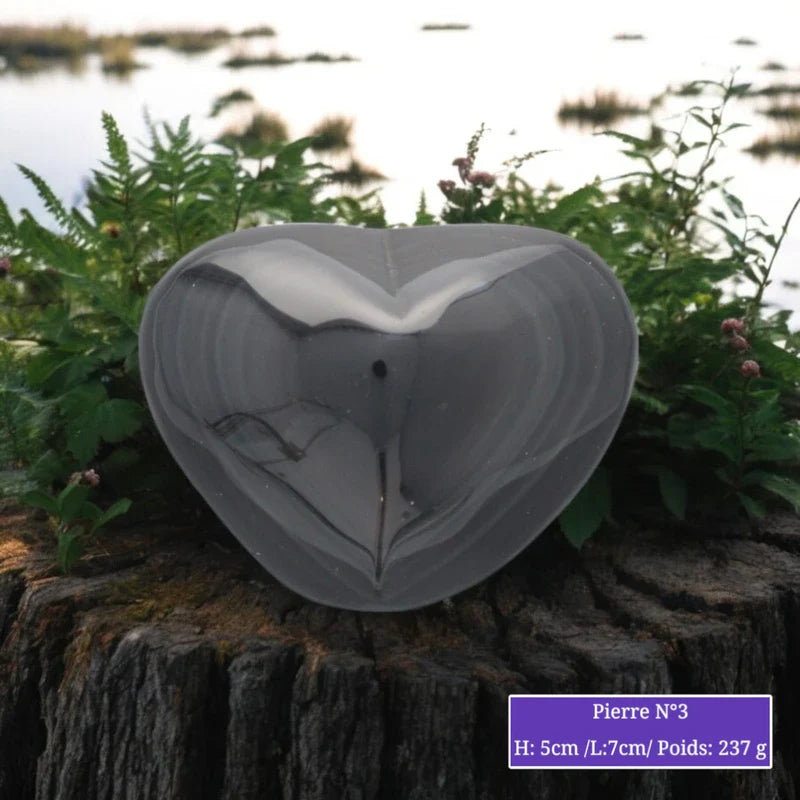 Cœur en Obsidienne Œil Céleste minéraux