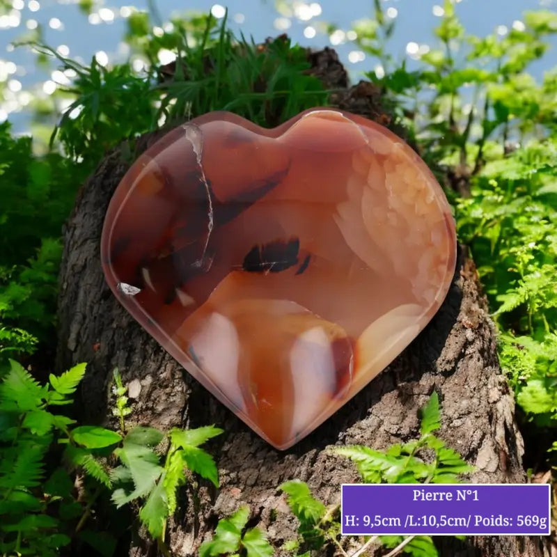 Cœur en Cornaline minéraux