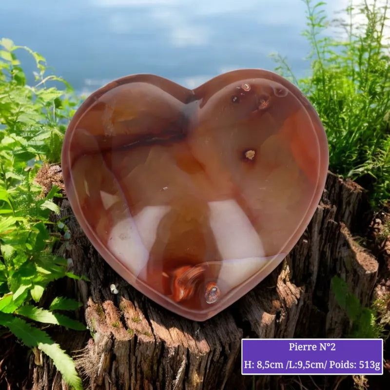 Cœur en Cornaline minéraux