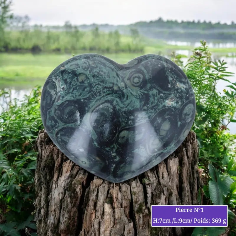 Cœur en Jaspe Mabamba minéraux