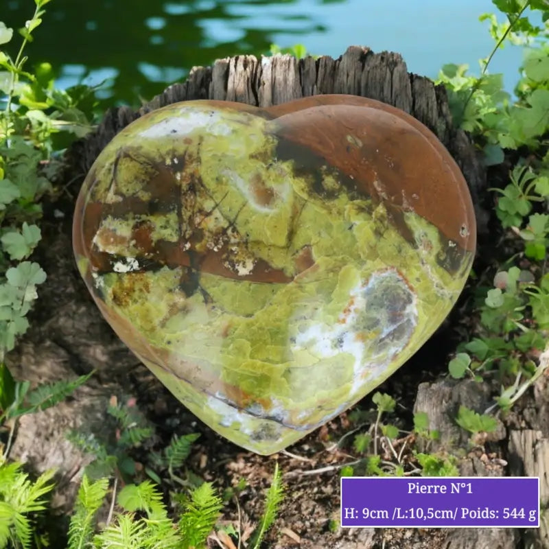 Cœur en Opale Verte minéraux