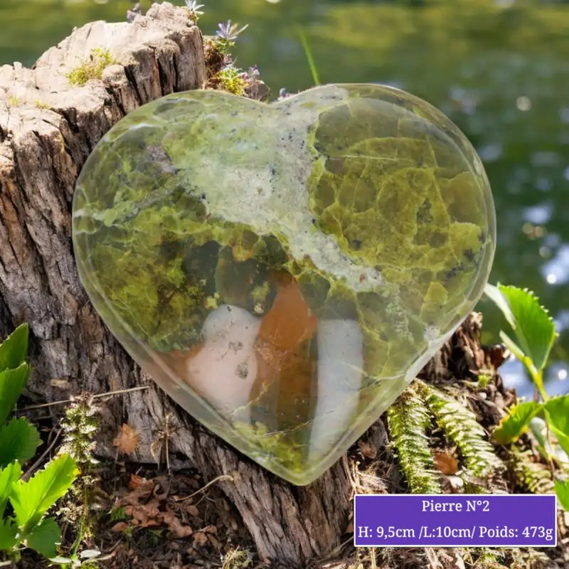Cœur en Opale Verte minéraux