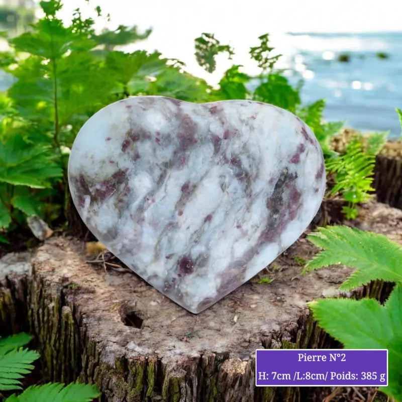 Cœur en Tourmaline Rubellite minéraux