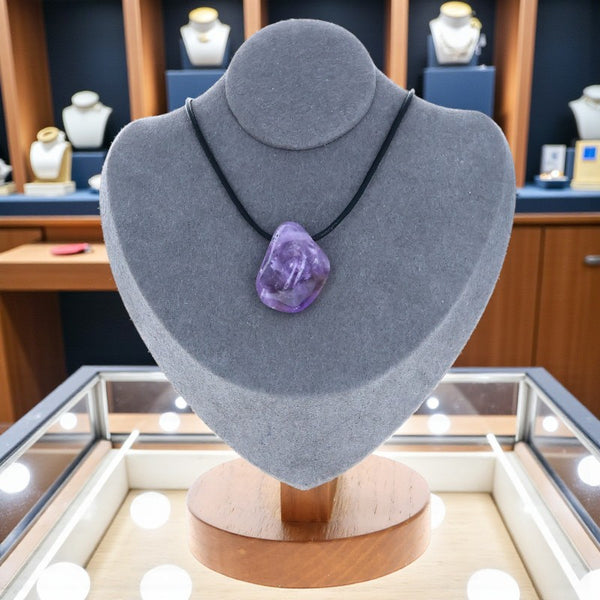 Collier en Améthyste, bijou en pierre naturelle violette